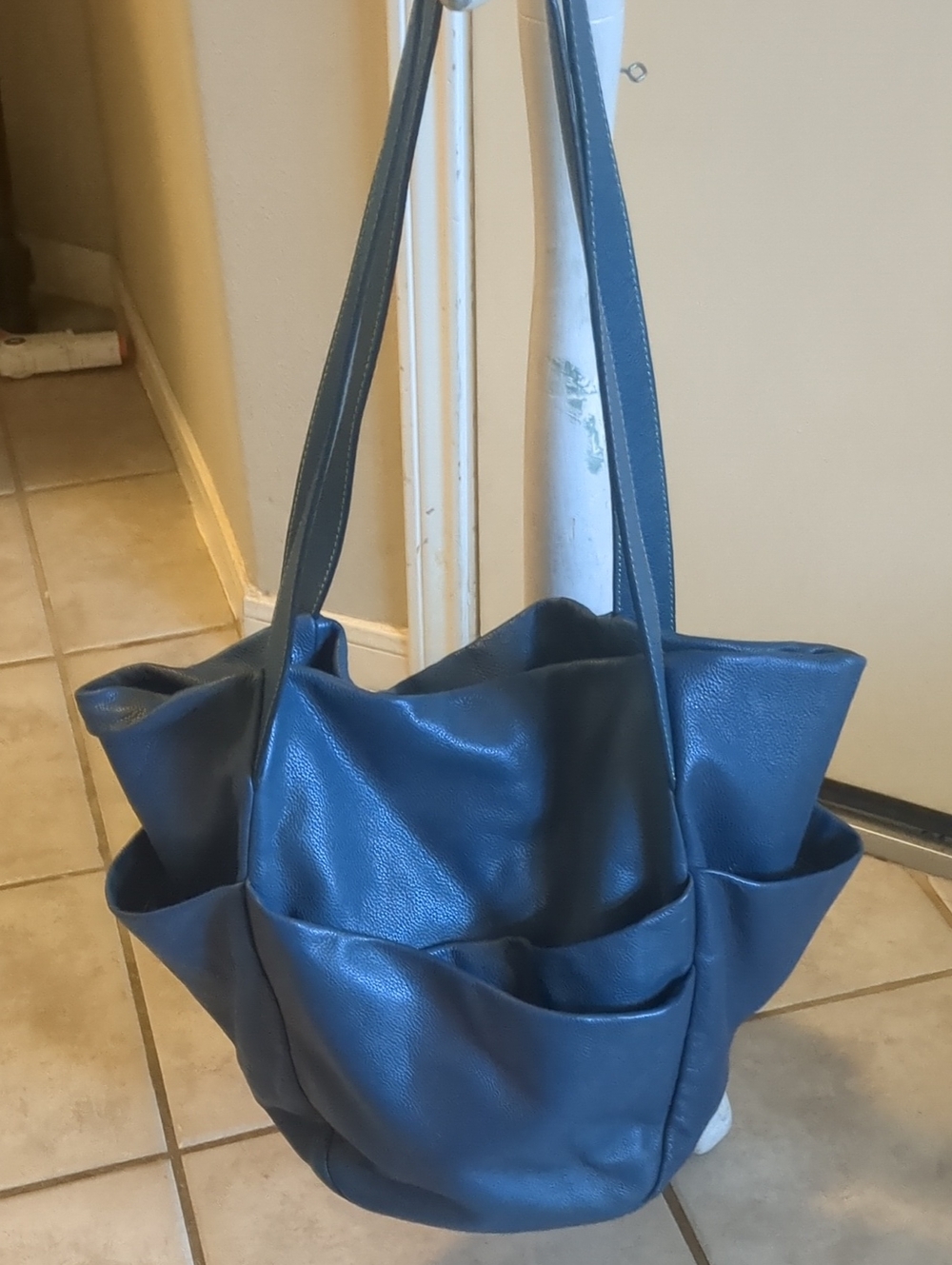 Joy Gryson Blue Leather Purse -Very Soft!